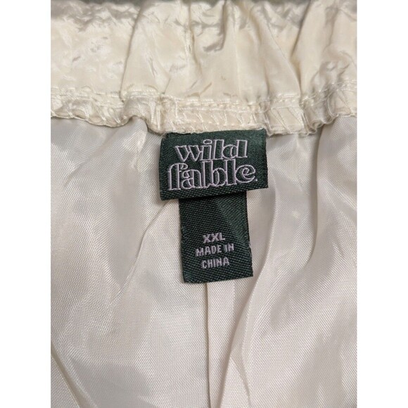 Wild Fable High Rise Wide Leg Ivory Parachute Nylon Pants sz XXL Grunge Y2K - Picture 6 of 7